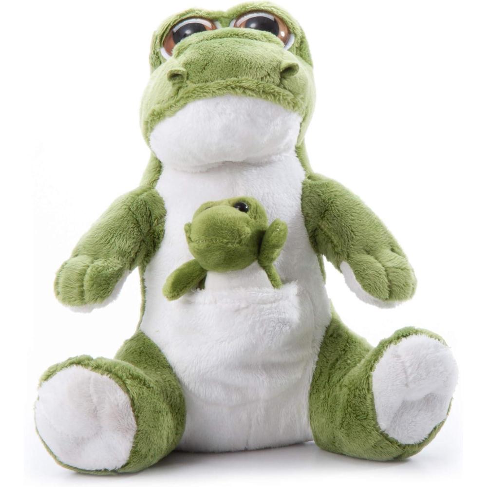 image:imageThe Petting Zoo Mom and Baby Alligator Stuffed Animal Gifts for Kids Pocketz Zoo Animals Alligator Plush Toy 10 inches
