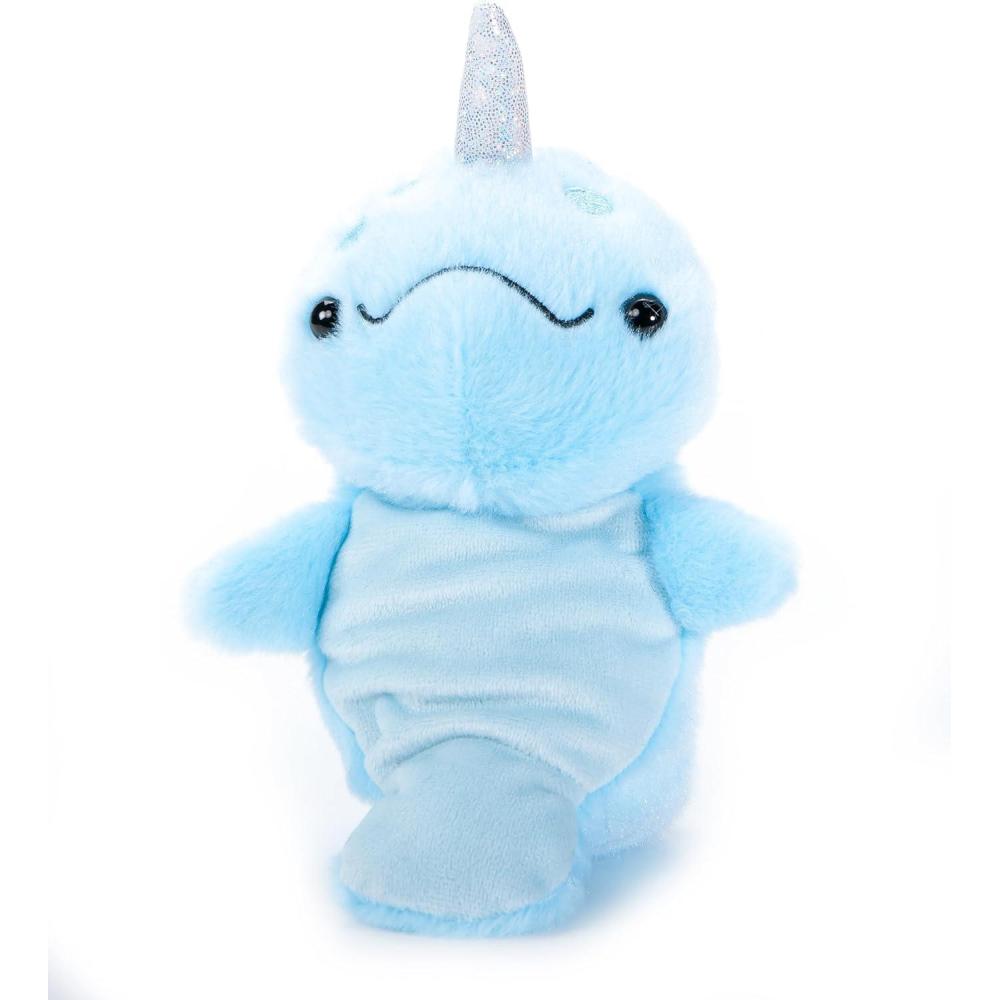 image:imageThe Petting Zoo Narwhal Stuffed Animal Plushie Gifts for Kids Nuggetz Sealife Animals Blue Narwhal Plush Toy 6 inches6 in
