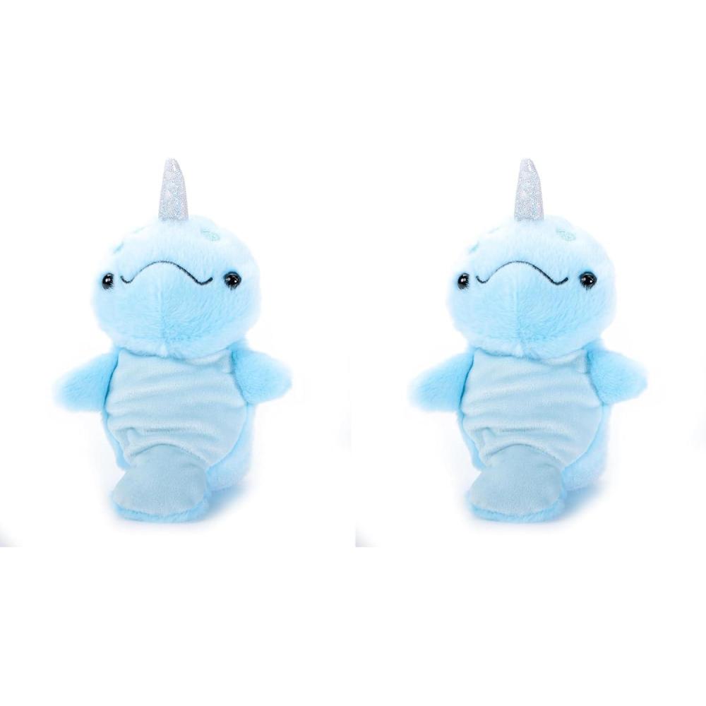 image:imageThe Petting Zoo Narwhal Stuffed Animal Plushie Gifts for Kids Nuggetz Sealife Animals Blue Narwhal Plush Toy 6 inches6 in Pack of 2