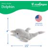 The Petting Zoo Dolphin Stuffed Animal Plushie, Gifts for Kids, Earth Keeperz Sealife Animals, Zoologee Grey Dolphin Plush Toy, 15 inches
