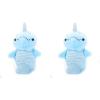 The Petting Zoo Narwhal Stuffed Animal Plushie, Gifts for Kids, Nuggetz Sealife Animals, Blue Narwhal Plush Toy, 6 inches(6 in (Pack of 2))