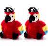 The Petting Zoo Parrot Stuffed Animal Plushie, Gifts for Kids, Pirate Animals, Pirate Parrot Plush Toy 10 inches (Pack of 2)(Medium (Pack of 2))