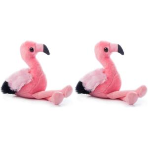 The Petting Zoo Flamingo Stuffed Animal Plushie, Gifts for Kids, Wild Onez Babiez Zoo Animals, Flamingo Plush Toy 6 inches (Pack of 2)(6 in (Pack of 2))