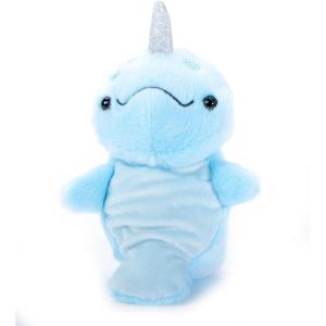 The Petting Zoo Narwhal Stuffed Animal Plushie, Gifts for Kids, Nuggetz Sealife Animals, Blue Narwhal Plush Toy, 6 inches(6 in)