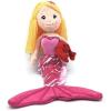 The Petting Zoo Mermaid Doll with Lobster Stuffed Animal- Great Gifts for Girls, Mermaid Plush Doll with Lobster Plush Toy, 17 inch (Blonde)(Pink)