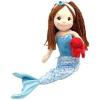 The Petting Zoo Mermaid Doll with Lobster Stuffed Animal- Great Gifts for Girls, Mermaid Plush Doll with Lobster Plush Toy, 17 inch (Red Hair)