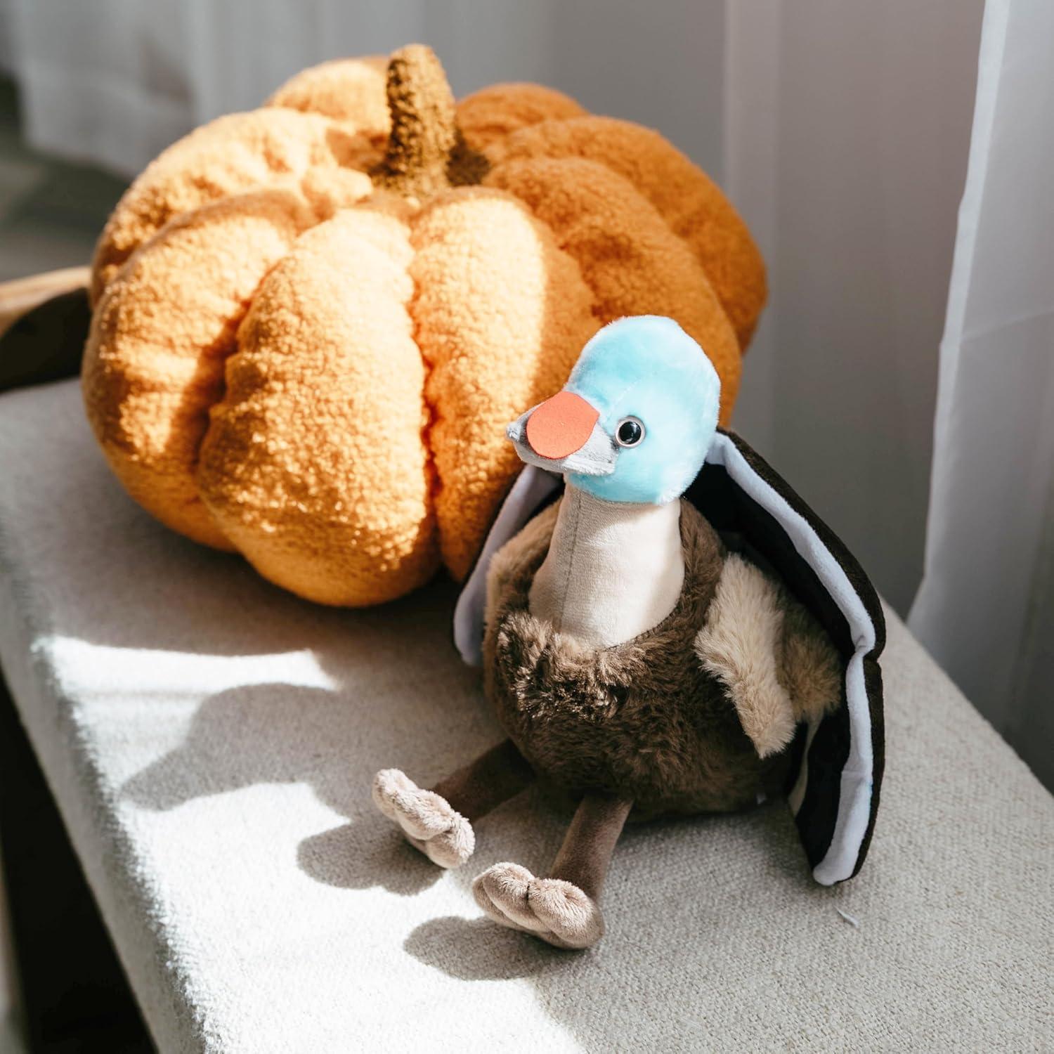 image:imageThe Petting Zoo Turkey Stuffed Animal Plushie Gifts for Kids Wild Onez Wildlife Animals Turkey Plush Toy 9 inches