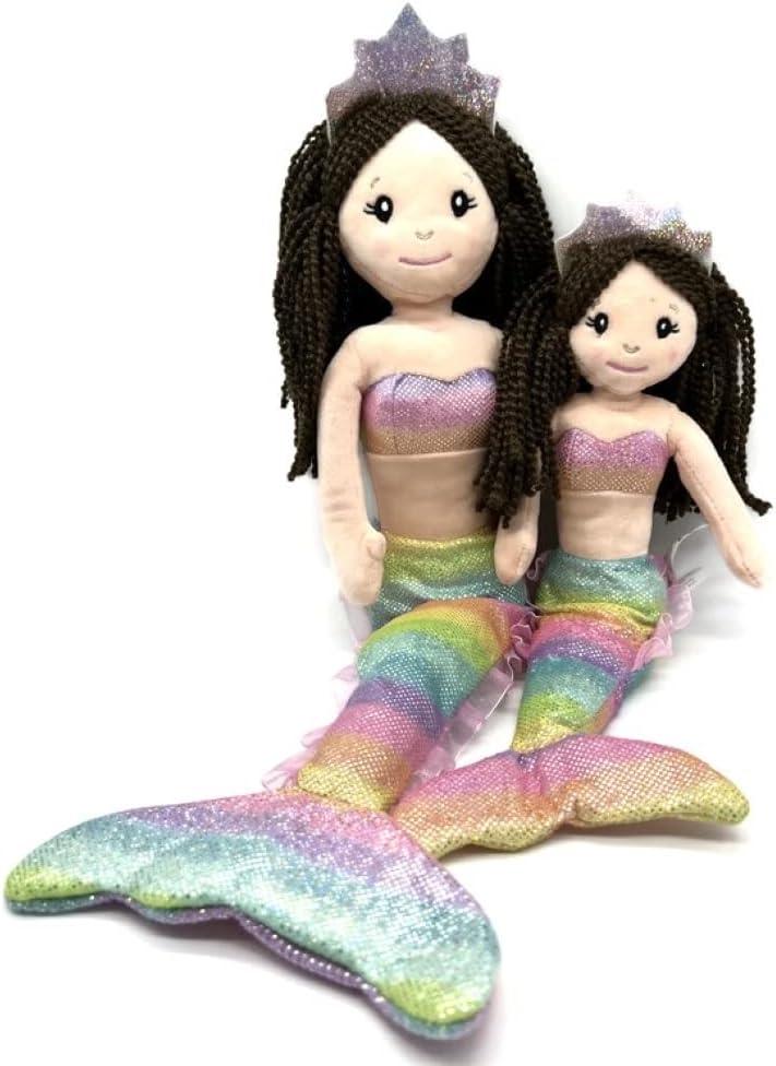 image:imageThe Petting Zoo Mermaid Doll Gifts for Girls Ombrez Mermaid Rag Doll 12 inch Brunette Hair