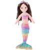 The Petting Zoo Mermaid Doll, Gifts for Girls, Ombrez Mermaid Rag Doll, 12 inch Brunette Hair