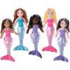The Petting Zoo, Mermaid Doll, Mermaid Gifts for Girls, Plush Doll, 12 inch (Red Hair)(Dark Skin)