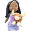 The Petting Zoo, Mermaid Doll with Longhorn Cow Stuffed Animal, Gifts for Girls Plush Mermaid Doll with Long Horn Plush Toy, 17 inch, Ethnic(African American)