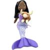 The Petting Zoo, Mermaid Doll with Longhorn Cow Stuffed Animal, Gifts for Girls Plush Mermaid Doll with Long Horn Plush Toy, 17 inch, Ethnic(African American)