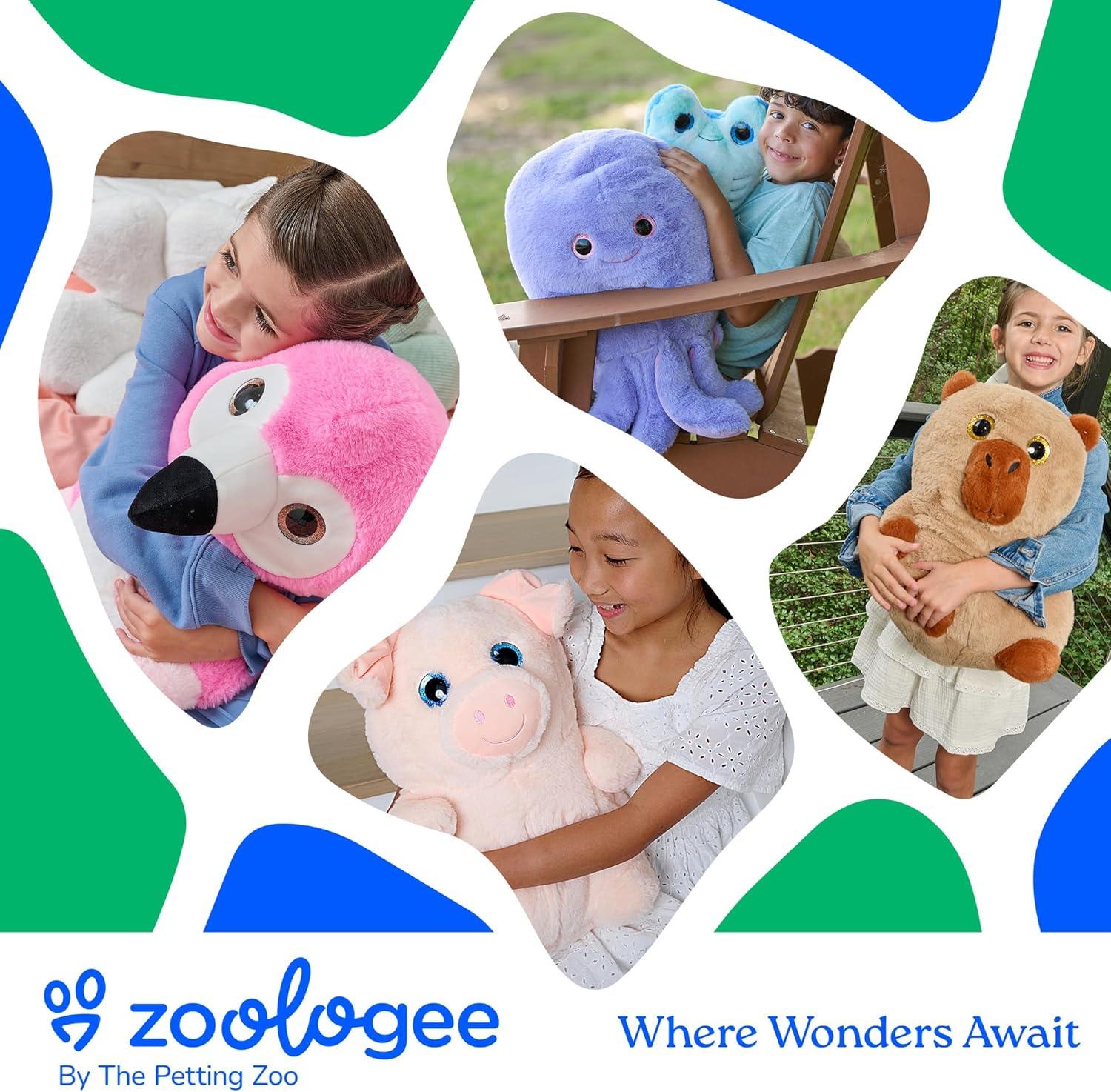 image:imageThe Petting Zoo Monkey Stuffed Animal Plushie Gifts for Kids Puffimalz Zoologee Plush Toy 17 inUnicorn