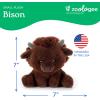 The Petting Zoo Fennec Fox Stuffed Animal Plushie, Gifts for Kids, Snugletz Zoologee Plush Toy, 7 in(Bison)