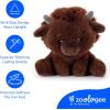 The Petting Zoo Fennec Fox Stuffed Animal Plushie, Gifts for Kids, Snugletz Zoologee Plush Toy, 7 in(Bison)