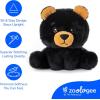 The Petting Zoo Fennec Fox Stuffed Animal Plushie, Gifts for Kids, Snugletz Zoologee Plush Toy, 7 in(Black Bear)