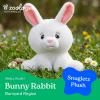 The Petting Zoo Fennec Fox Stuffed Animal Plushie, Gifts for Kids, Snugletz Zoologee Plush Toy, 7 in(Bunny Rabbit)
