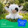 The Petting Zoo Fennec Fox Stuffed Animal Plushie, Gifts for Kids, Snugletz Zoologee Plush Toy, 7 in(Cow)