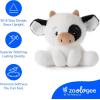 The Petting Zoo Fennec Fox Stuffed Animal Plushie, Gifts for Kids, Snugletz Zoologee Plush Toy, 7 in(Cow)