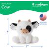 The Petting Zoo Fennec Fox Stuffed Animal Plushie, Gifts for Kids, Snugletz Zoologee Plush Toy, 7 in(Cow)