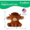 The Petting Zoo Fennec Fox Stuffed Animal Plushie, Gifts for Kids, Snugletz Zoologee Plush Toy, 7 in(Highland Cow)