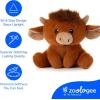 The Petting Zoo Fennec Fox Stuffed Animal Plushie, Gifts for Kids, Snugletz Zoologee Plush Toy, 7 in(Highland Cow)