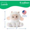 The Petting Zoo Fennec Fox Stuffed Animal Plushie, Gifts for Kids, Snugletz Zoologee Plush Toy, 7 in(Lamb)