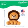 The Petting Zoo Fennec Fox Stuffed Animal Plushie, Gifts for Kids, Snugletz Zoologee Plush Toy, 7 in(Lion)