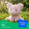 The Petting Zoo Fennec Fox Stuffed Animal Plushie, Gifts for Kids, Snugletz Zoologee Plush Toy, 7 in(Pig)