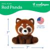 The Petting Zoo Fennec Fox Stuffed Animal Plushie, Gifts for Kids, Snugletz Zoologee Plush Toy, 7 in(Red Panda)