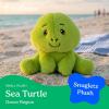 The Petting Zoo Fennec Fox Stuffed Animal Plushie, Gifts for Kids, Snugletz Zoologee Plush Toy, 7 in(Sea Turtle)