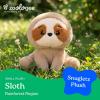 The Petting Zoo Fennec Fox Stuffed Animal Plushie, Gifts for Kids, Snugletz Zoologee Plush Toy, 7 in(Sloth)
