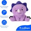 The Petting Zoo Fennec Fox Stuffed Animal Plushie, Gifts for Kids, Snugletz Zoologee Plush Toy, 7 in(Triceratops)