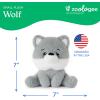 The Petting Zoo Fennec Fox Stuffed Animal Plushie, Gifts for Kids, Snugletz Zoologee Plush Toy, 7 in(Wolf)