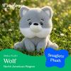 The Petting Zoo Fennec Fox Stuffed Animal Plushie, Gifts for Kids, Snugletz Zoologee Plush Toy, 7 in(Wolf)