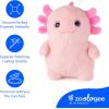 The Petting Zoo Monkey Stuffed Animal Plushie, Gifts for Kids, Puffimalz Zoologee Plush Toy, 17 in(Axolotl)