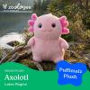 The Petting Zoo Monkey Stuffed Animal Plushie, Gifts for Kids, Puffimalz Zoologee Plush Toy, 17 in(Axolotl)