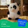 The Petting Zoo Monkey Stuffed Animal Plushie, Gifts for Kids, Puffimalz Zoologee Plush Toy, 17 in(Cow)