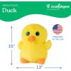 The Petting Zoo Monkey Stuffed Animal Plushie, Gifts for Kids, Puffimalz Zoologee Plush Toy, 17 in(Duck)