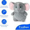 The Petting Zoo Monkey Stuffed Animal Plushie, Gifts for Kids, Puffimalz Zoologee Plush Toy, 17 in(Elephant)