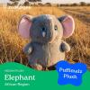 The Petting Zoo Monkey Stuffed Animal Plushie, Gifts for Kids, Puffimalz Zoologee Plush Toy, 17 in(Elephant)
