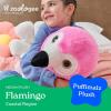 The Petting Zoo Monkey Stuffed Animal Plushie, Gifts for Kids, Puffimalz Zoologee Plush Toy, 17 in(Flamingo)