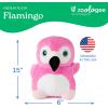 The Petting Zoo Monkey Stuffed Animal Plushie, Gifts for Kids, Puffimalz Zoologee Plush Toy, 17 in(Flamingo)