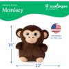 The Petting Zoo Monkey Stuffed Animal Plushie, Gifts for Kids, Puffimalz Zoologee Plush Toy, 17 in(Monkey)