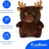 The Petting Zoo Monkey Stuffed Animal Plushie, Gifts for Kids, Puffimalz Zoologee Plush Toy, 17 in(Moose)