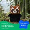 The Petting Zoo Monkey Stuffed Animal Plushie, Gifts for Kids, Puffimalz Zoologee Plush Toy, 17 in(Red Panda)