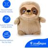 The Petting Zoo Monkey Stuffed Animal Plushie, Gifts for Kids, Puffimalz Zoologee Plush Toy, 17 in(Sloth)
