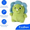 The Petting Zoo Monkey Stuffed Animal Plushie, Gifts for Kids, Puffimalz Zoologee Plush Toy, 17 in(Triceratops)