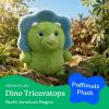The Petting Zoo Monkey Stuffed Animal Plushie, Gifts for Kids, Puffimalz Zoologee Plush Toy, 17 in(Triceratops)