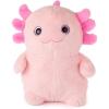 The Petting Zoo Monkey Stuffed Animal Plushie, Gifts for Kids, Puffimalz Zoologee Plush Toy, 17 in(Axolotl)